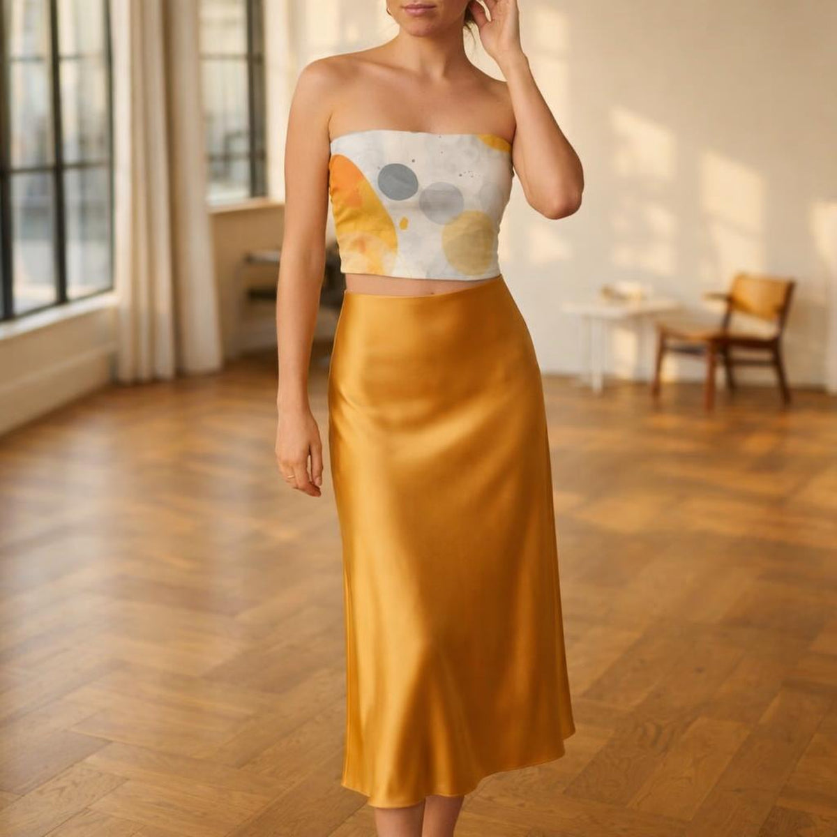 Rang Boondein | Tube Top | Pastel Circles · front view