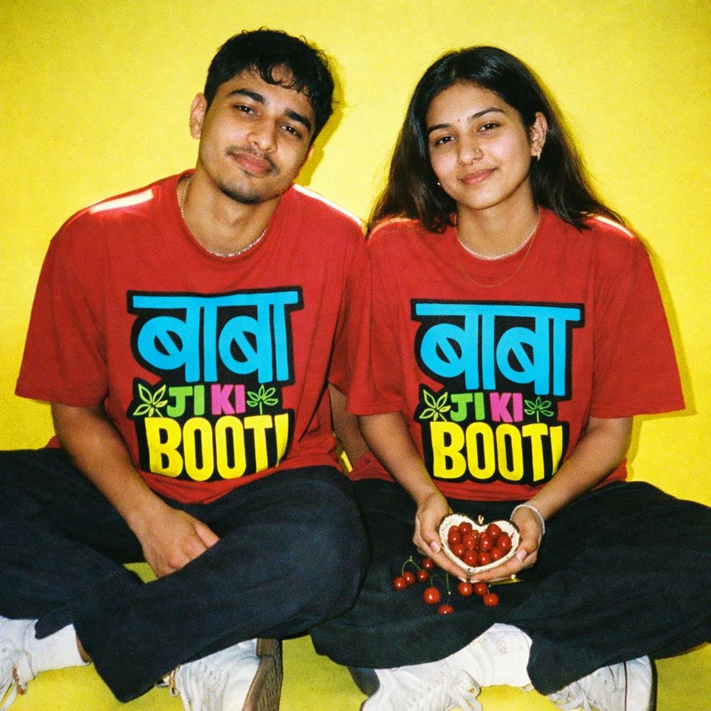 Baba Ji Ki Booti | Oversized T-Shirt | Red Gradient — front view