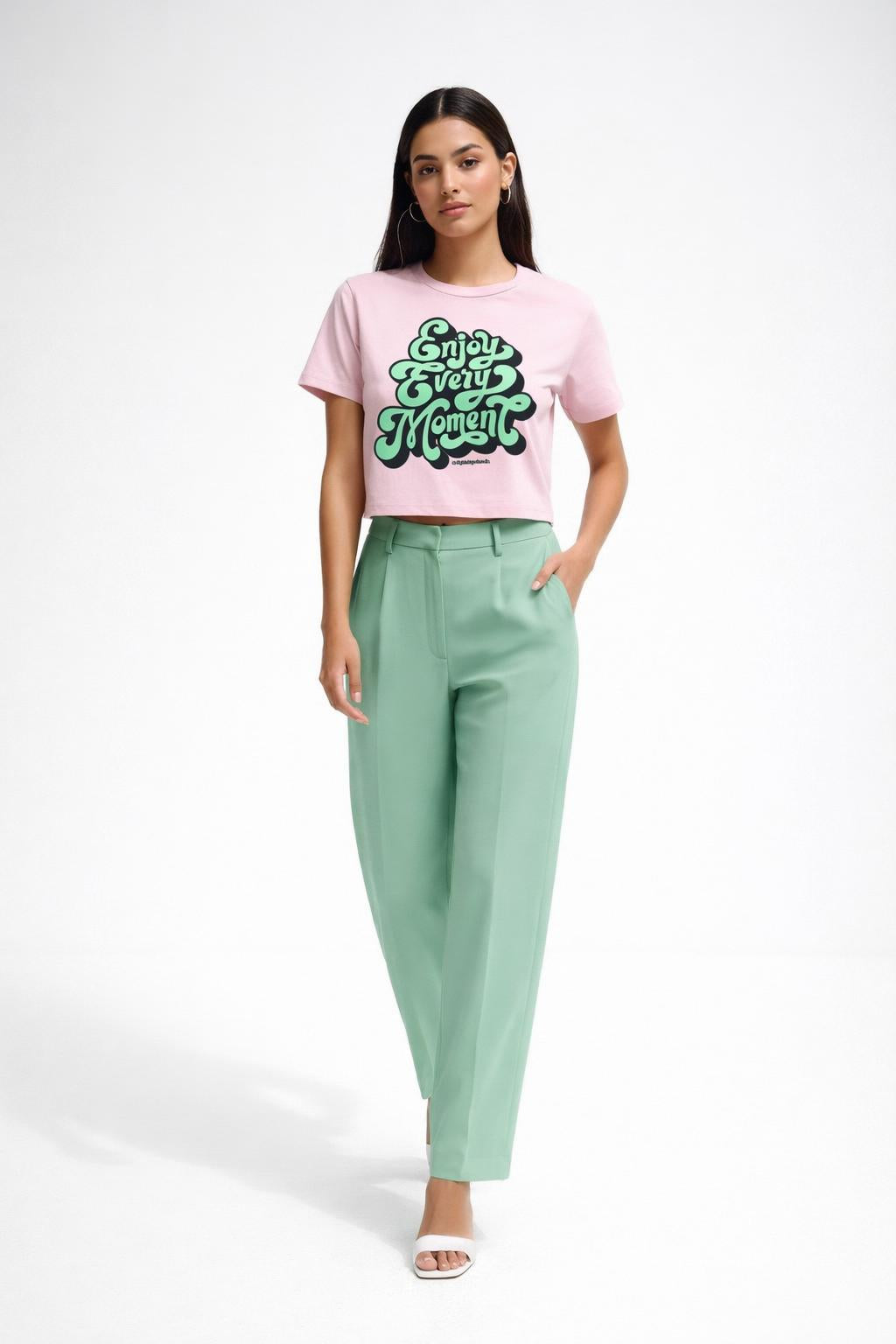 Leaf It All Behind | Baby Tee | Green Tree Graphic