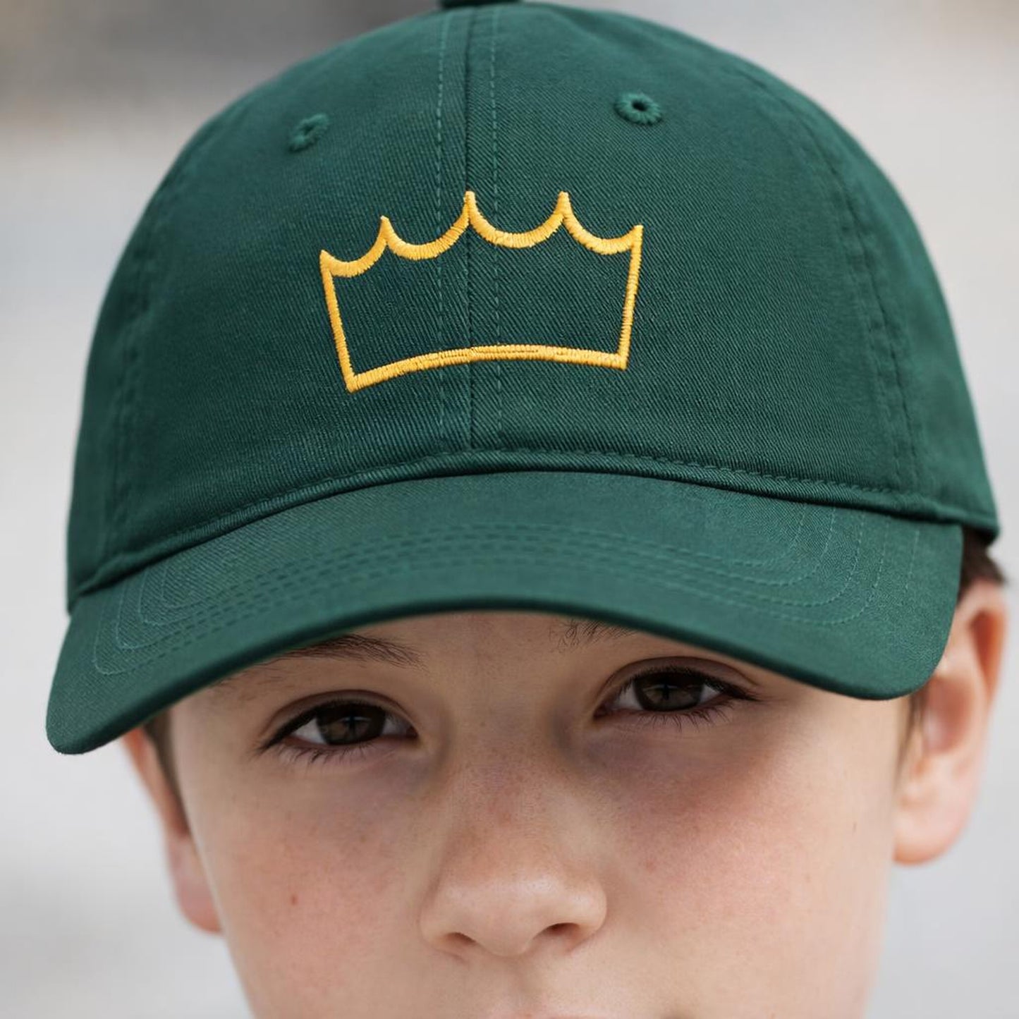 Gold Crown | Baseball Cap | Embroidered · design detail