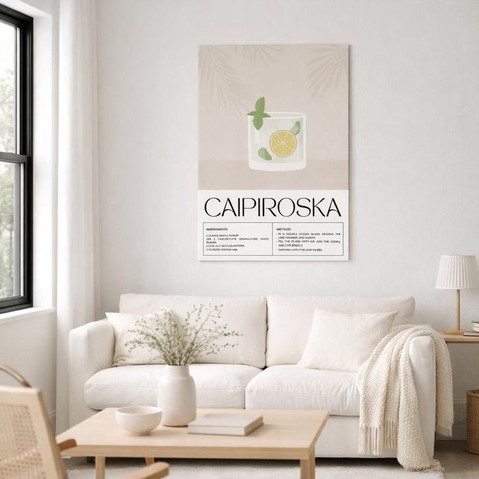 Caipiroska Recipe | A3 Poster | Cocktail Illustration — front view
