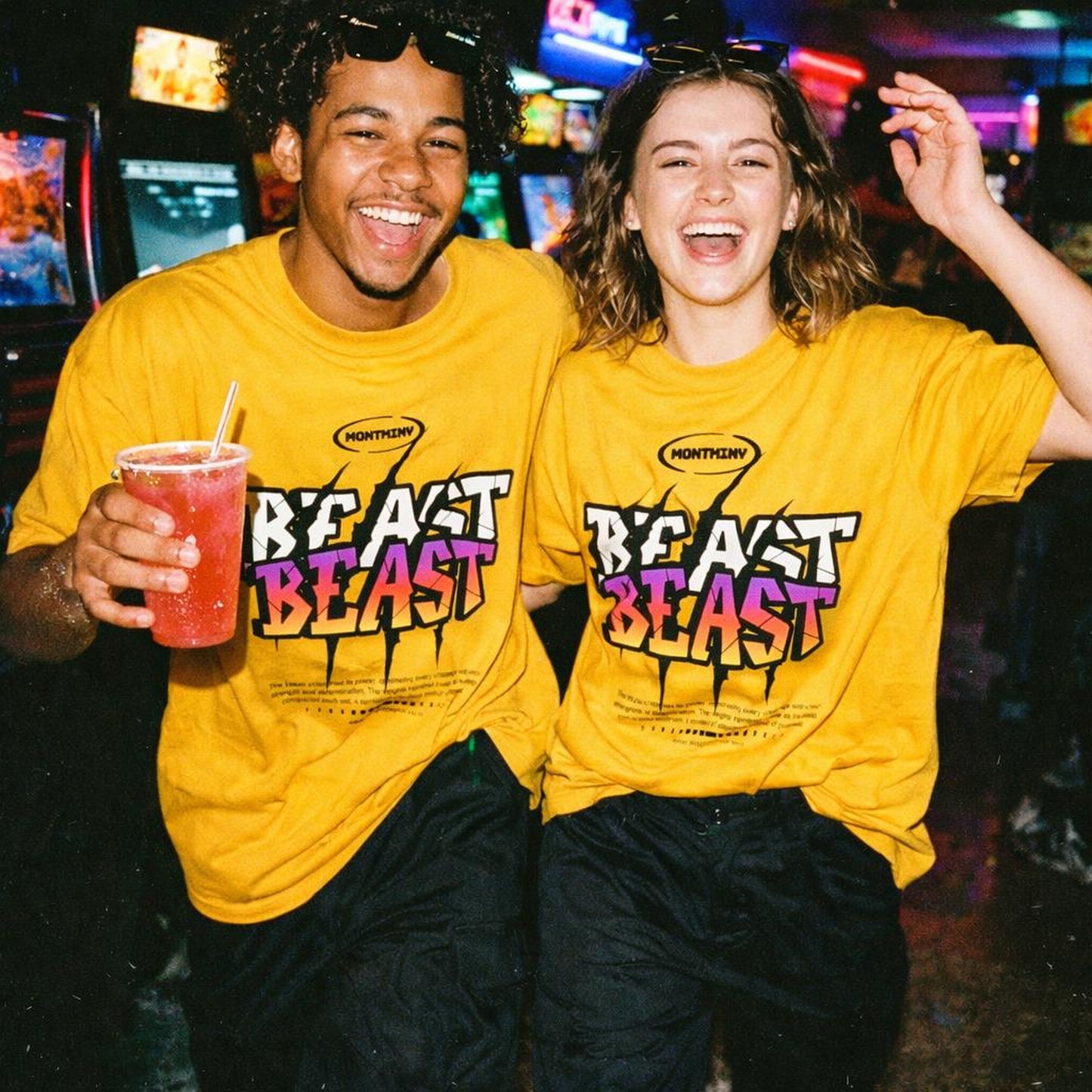 Beast | Oversized T-Shirt | Mustard Yellow — front view