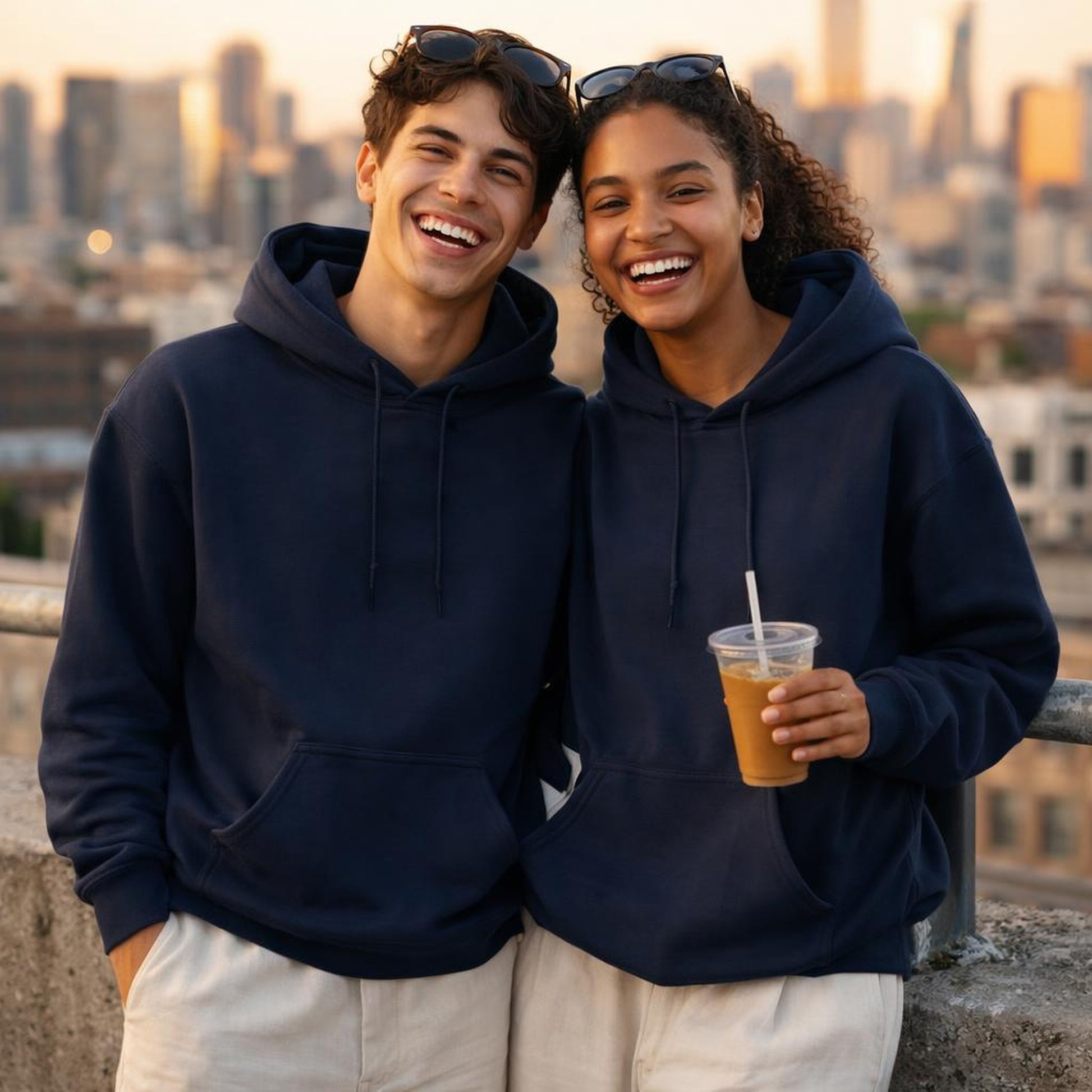 Navy Blank Canvas | Hoodie | Zero Fuss — front view