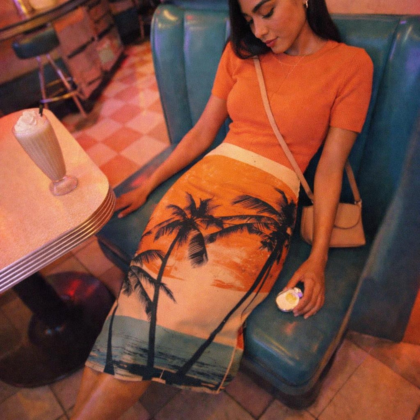 Tropical Sunset | Pencil Skirt | High Waist — lifestyle