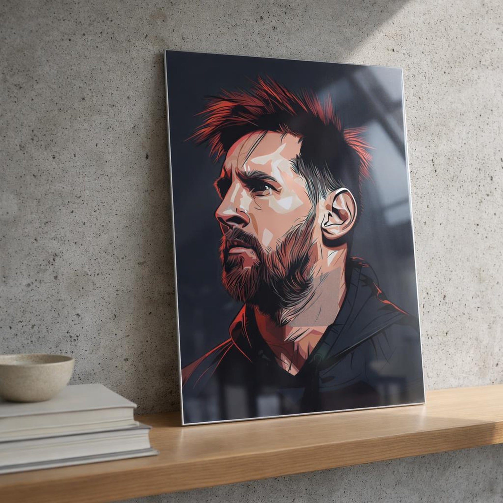 Messi Glazing | Metal Poster | GOAT Energy · design detail