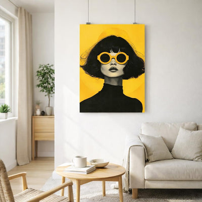 Yellow Shade Confidence | Poster | Bold Portrait · front view