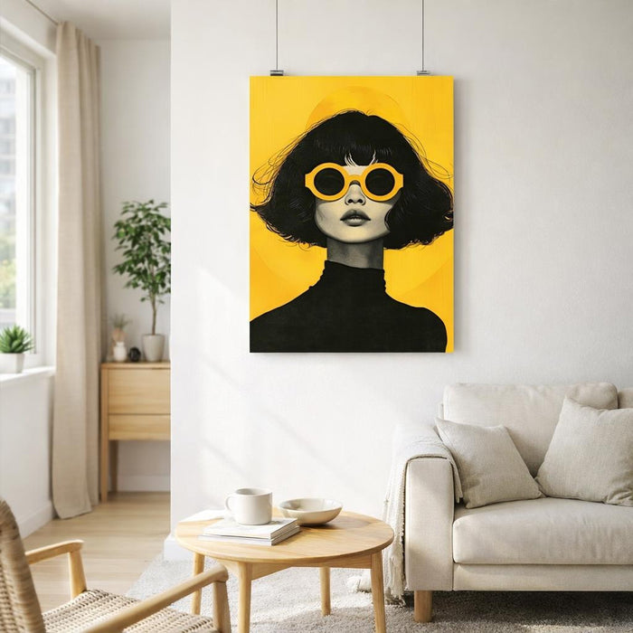 Yellow Shade Confidence | Poster | Bold Portrait · front view