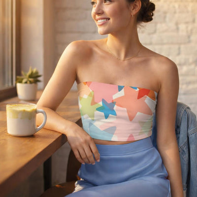Pop Star | Tube Top | Colourful Star Burst · lifestyle