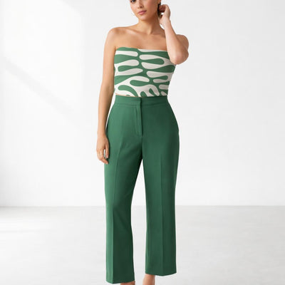Forest Flow | Abstract Organic | White | Tube Top — front view