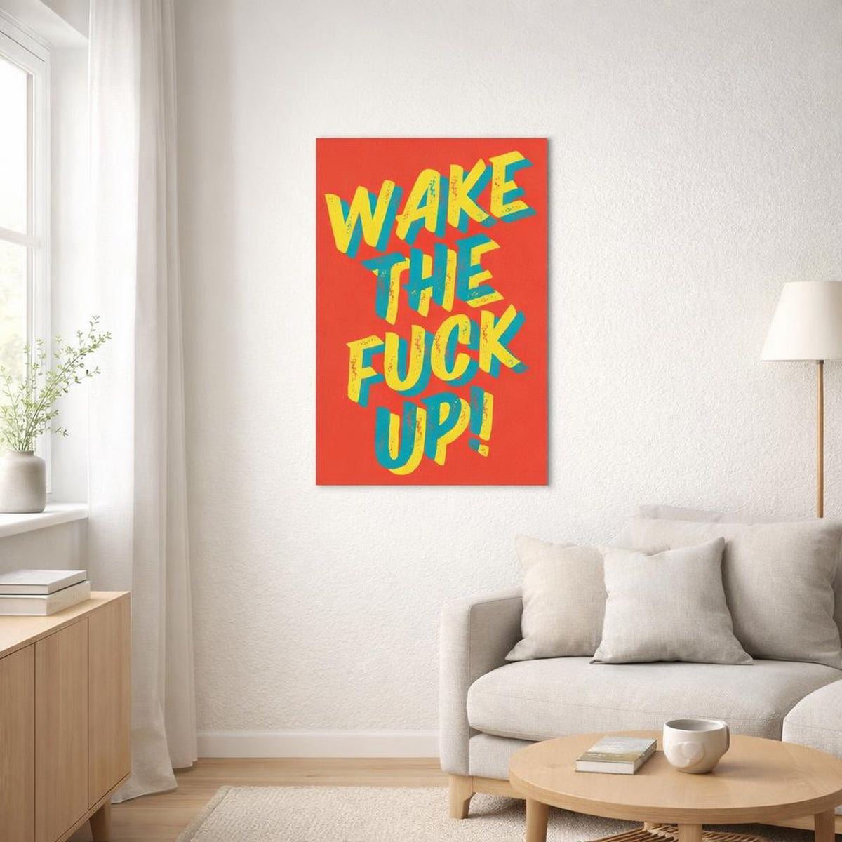 Rise Up | A3 Poster | Bold Typography · front view