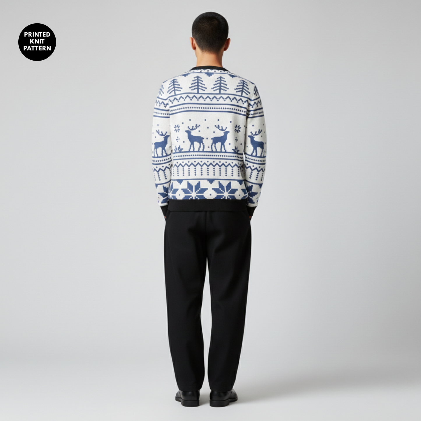 Winter Classic | Nordic Pattern | Festive Style | Off-White Sweatshirt