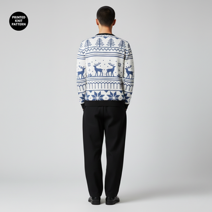 Winter Classic | Nordic Pattern | Festive Style | Off-White Sweatshirt