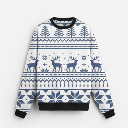 Winter Classic | Nordic Pattern | Festive Style | Off-White Sweatshirt