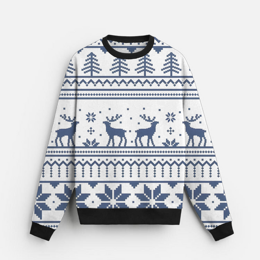 Winter Classic | Nordic Pattern | Festive Style | Off-White Sweatshirt