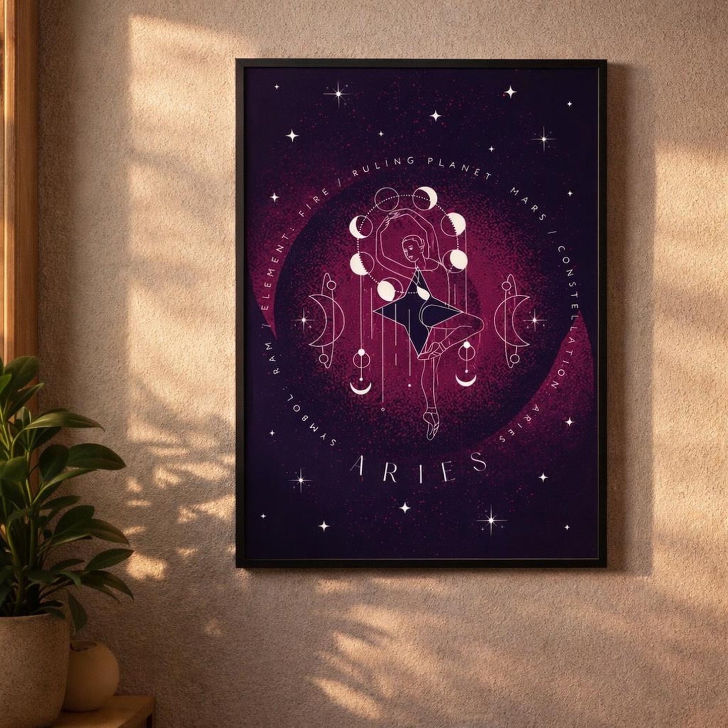 Aries | A3 Poster | Zodiac Stars — design detail