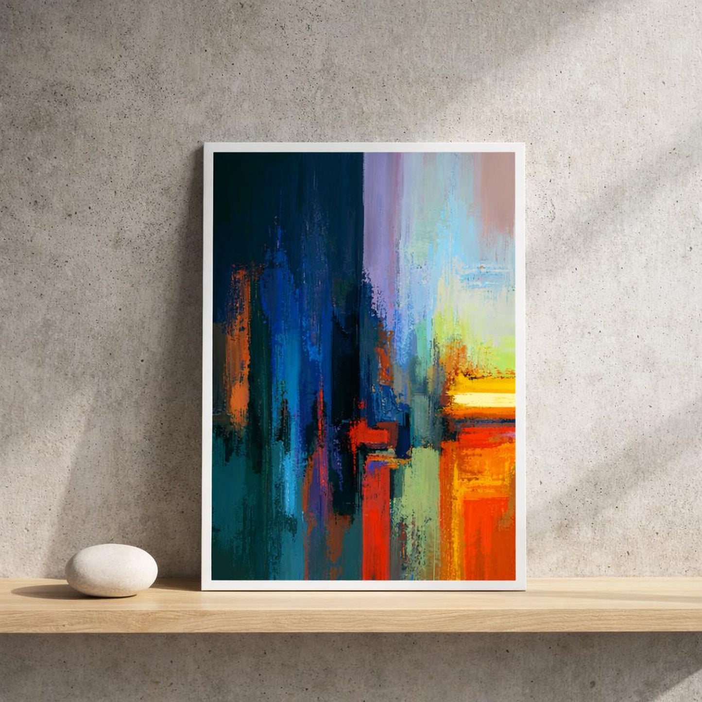 Chromatic Burst | A3 Poster | Abstract Brushstroke — lifestyle