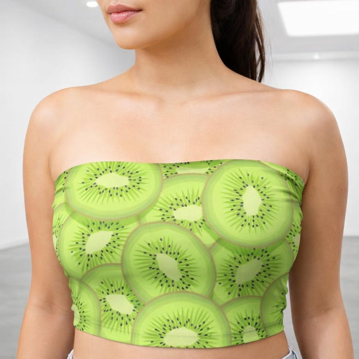 Kiwi Pop | Tube Top | White · front view