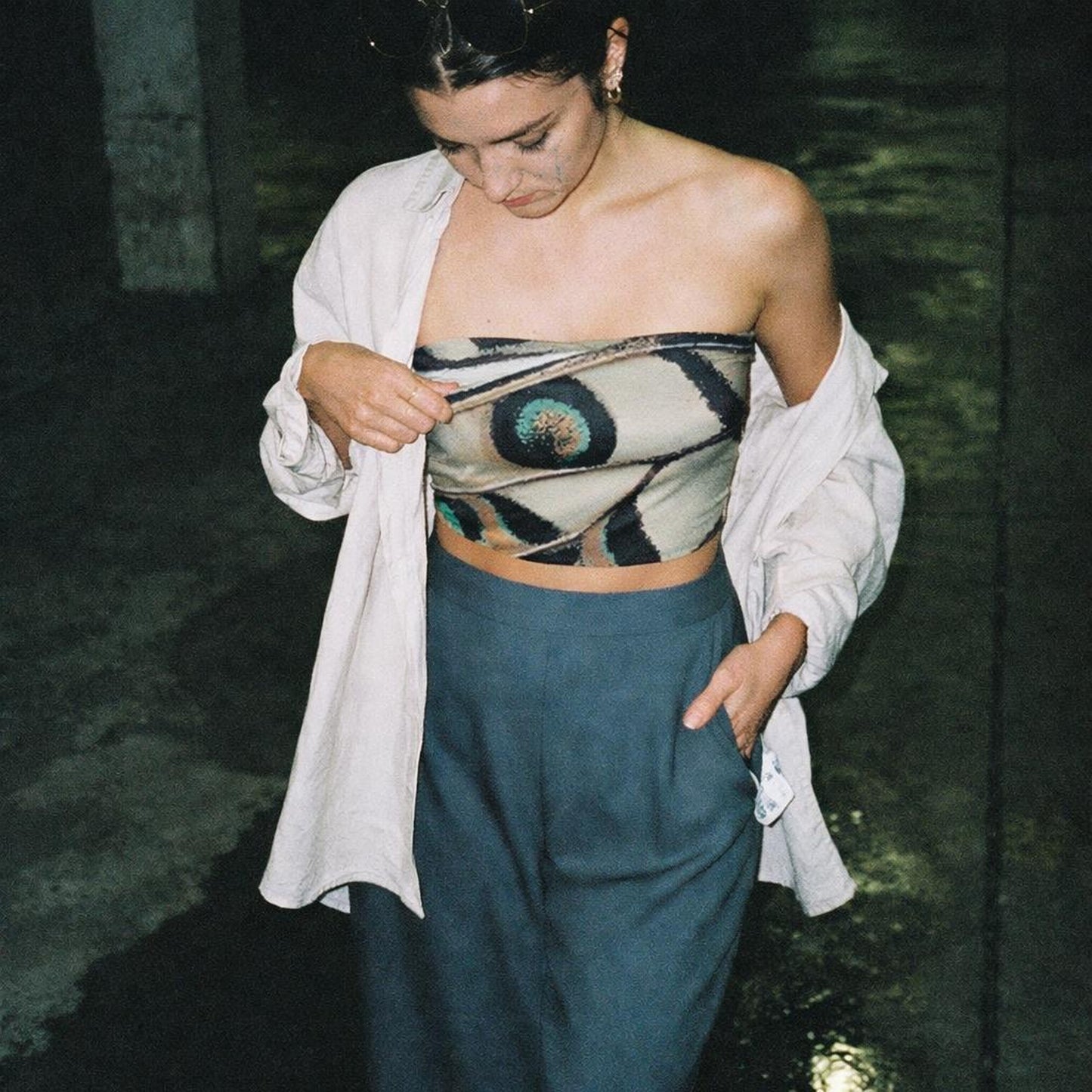 Desert Plume | Tube Top | Feather Print — lifestyle