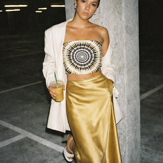 Golden Orbit | Tube Top | Black & Gold · lifestyle