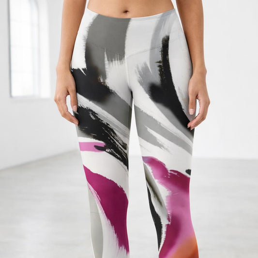 Pink Chaos | Gym Leggings | Splatter Motion — design detail