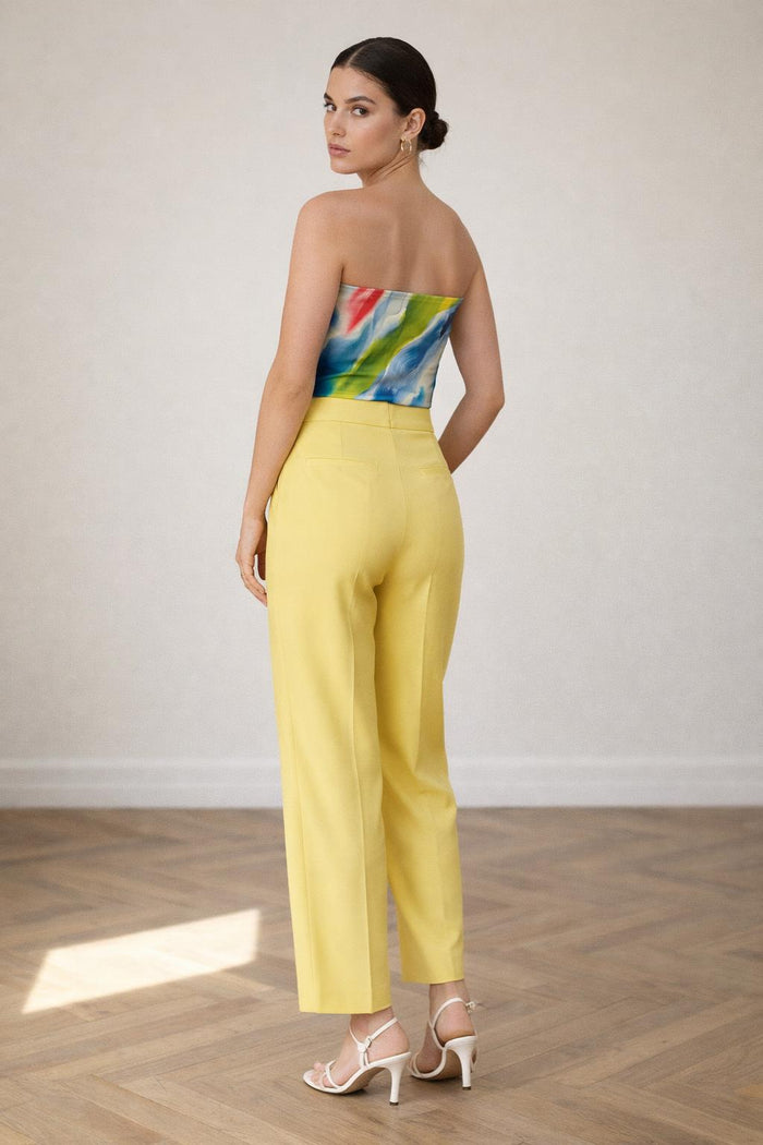 Summer Vibes | Tube Top | Blue, Green & Yellow Abstract