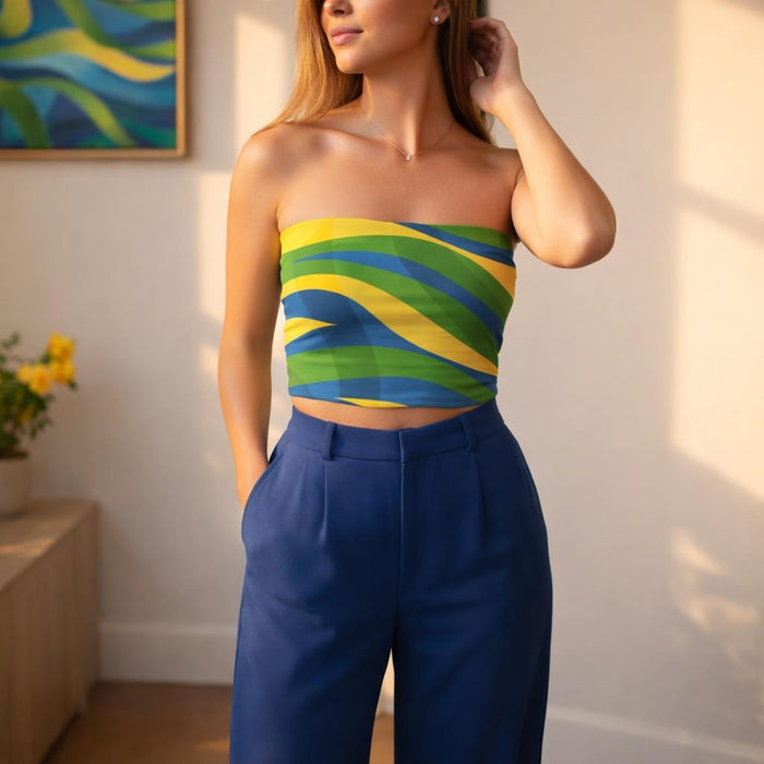 Tropical Wave Rush | Tube Top | Zigzag Waves · lifestyle