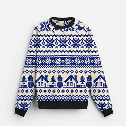 NordicFrost | WinterElegance | SilentSnow | Blue Christmas Sweatshirt