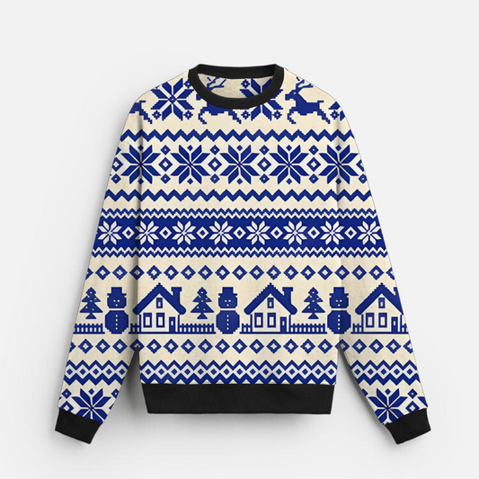 NordicFrost | WinterElegance | SilentSnow | Blue Christmas Sweatshirt