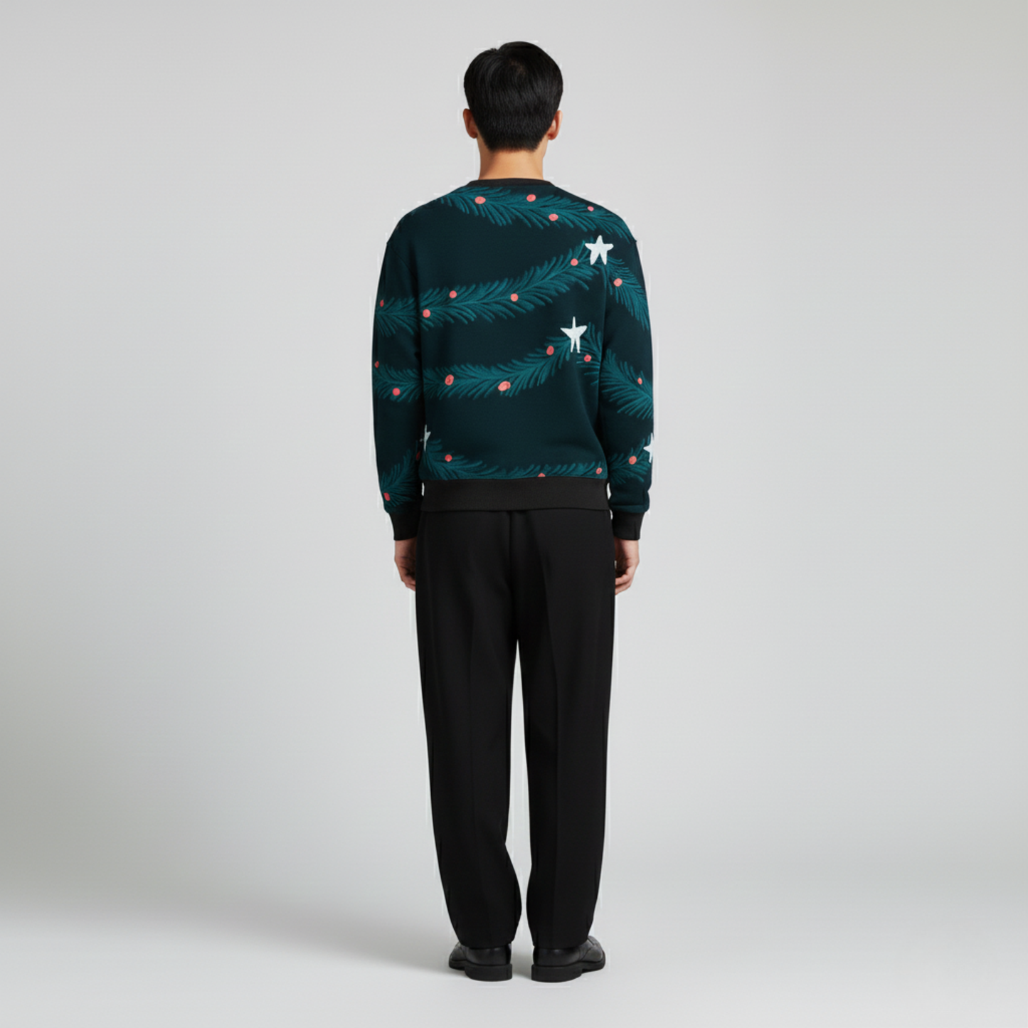 Evergreen Branches | Winter Green | Festive Style | Teal Green Sweatshirt